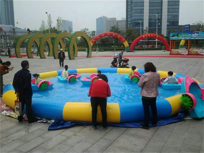 FWULONG 福龙游乐 户外临时充气游乐场地客户项目，支架水池充气游乐设备广场市集短期经营实景