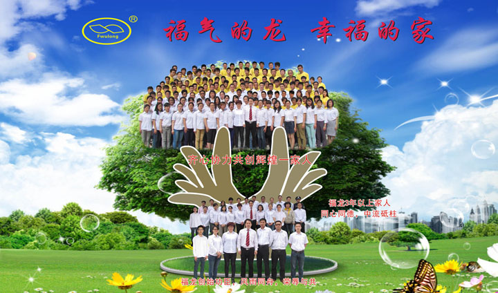FWULONG福龙游乐全体员工合影 福气的龙 幸福的家